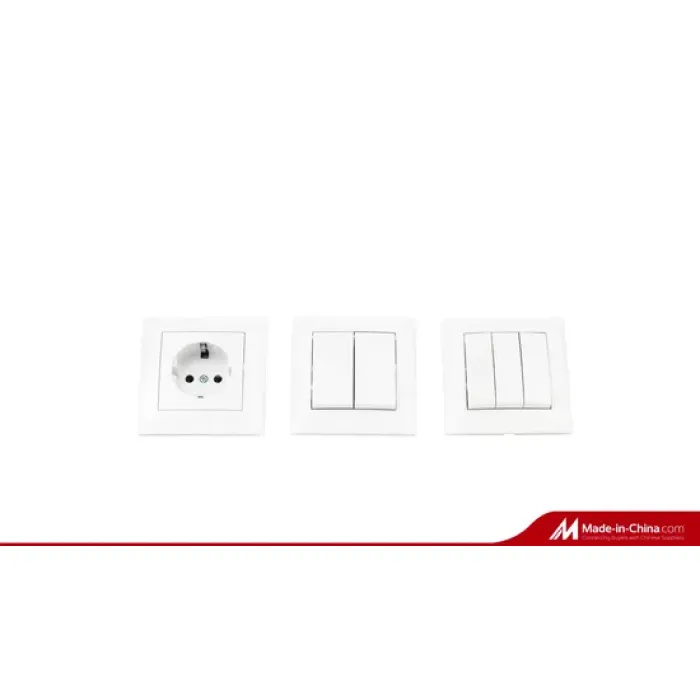 Sakelar Dinding Dua Gang Standar Eropa F8810