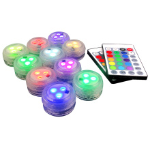 6/10Pcs RGB Submersible Light with Battery Underwater Night Light Swimming Pool Light for Outdoor Vase Fish Tank Pond Wedding