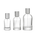 Transparent Glass Perfume Bottle With Pump Spray Cap