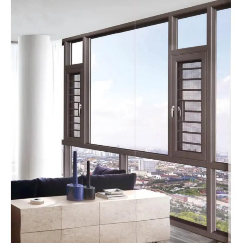 Aluminum casement windows