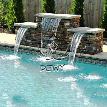 Outdoor decorative waterfall fountain