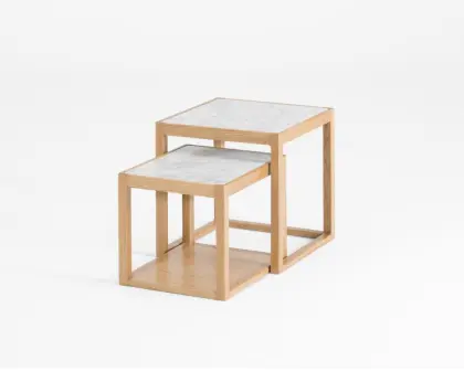 "Inkstone" Marble Side Table Nest