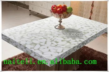 Eco-friendly Food Touch Decorative Acrylic Italian Marble Dining Table