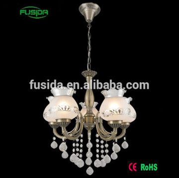 Antique crystal Pendant Lightings with aluminum hanging lamps for sale