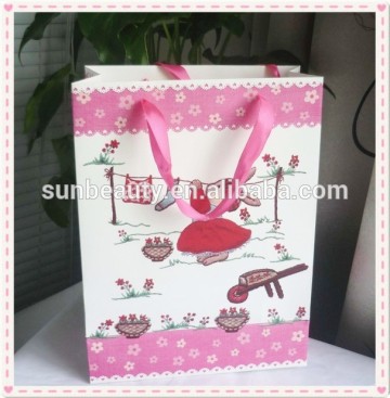 Paper pink gift bags wholesale