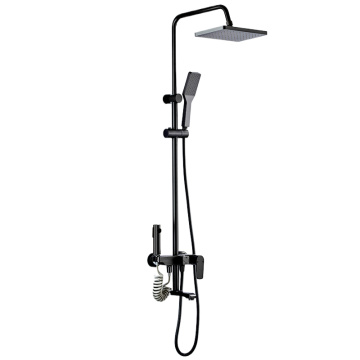 Household Matte Black Bathroom Rainfall Shower Set