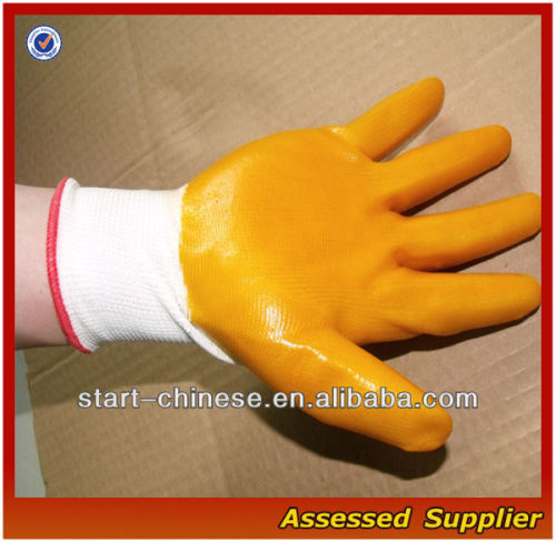 QHDV-516 Heavy-Duty newly nitrile coated gloves/nitrile palm coated gloves/coated nitrile gloves/nitrile coated gloves