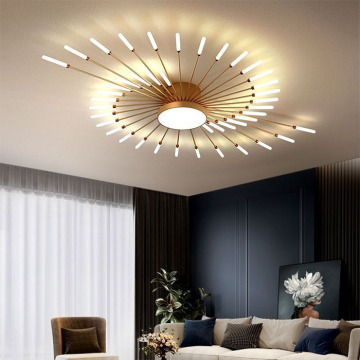 Fuochi d'artificio del lampadario a LED GOLDEN nero per soggiorno e camera da letto