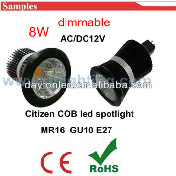 220V Dimmable LED Spotlight MR16 GU10 E27 8W
