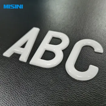 wholesale white abc 123 number acrylic Self-adhesive letters advertising non-luminous letter words sign