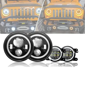 4 Inch Jeep LED Fog Light with Halo