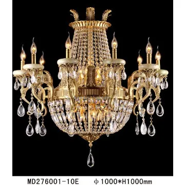 European Copper Chandelier, 10 Heads, Antique Bronze Finish