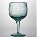 Verre de vin recyclée unique avec verre à cristal à bulles