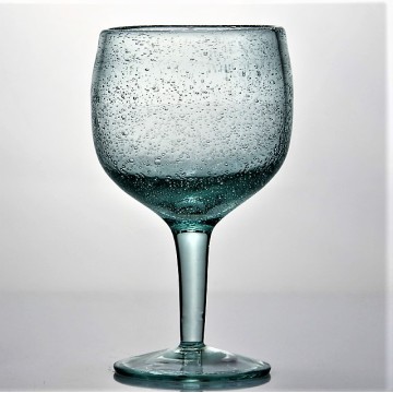 Unique Recycled Wine Glass With Bubble Crystal Glass