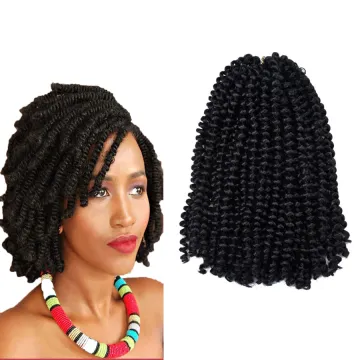 Wholesale Synthetic Spring Twist Hair 8 inch Crochet Braid Hair Extension Ombre Crochet Curly Braids hair Spring Twist