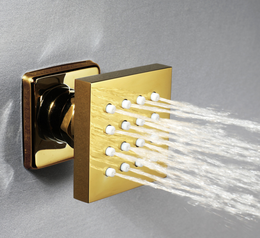 Akcesoria łazienkowe Mosiężne naścienne spraye do ciała Masaż Spa Dysze do ciała do ukrytego prysznica z deszczownicą