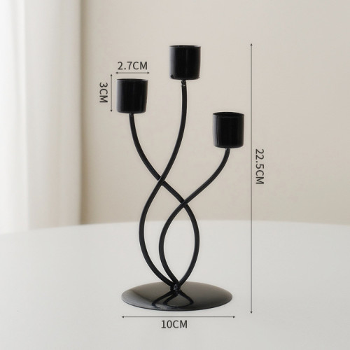 Black candle holder for votive candle decoration