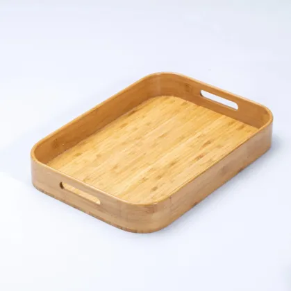 Bamboo Fruit Tray for Living Room Snacks