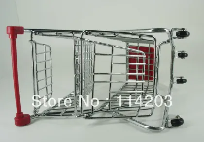 Mini Shopping Cart Two floor Metal Pen Holder