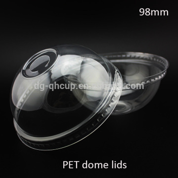 china manufacturer plastic material disposable PET plastic dome lids for cold drink cup