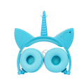 Headphone Berkabel Favorit Kartun Unicorn Kucing Bersinar Baru