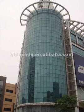 Aluminium Glass Unitized Glass Structural Curtain wall