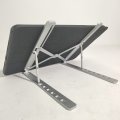 Verstellbarer, in 7 Winkeln faltbarer silberner Laptopständer