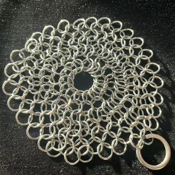 Stainless Steel Chain Mail Scrubber for Kitchen Cleaning