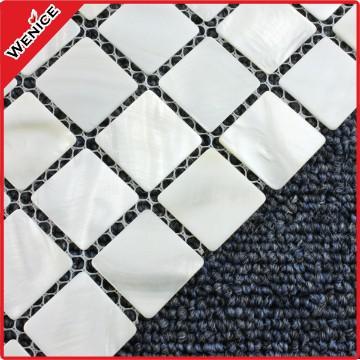 Super blanc mosaïque de nacre -01
