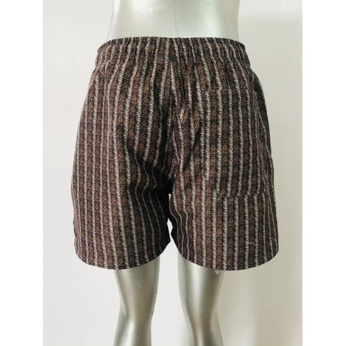 Mens Walking Beach Pants Brown Men's Beach Shorts With Vintage Pattern Manufactory