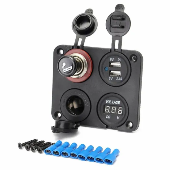 CHSKY Waterproof Dual USB 5V 3.1A Car Charger Adapter for Auto Motorcycle