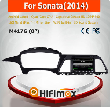 HIFIMAX Android 4.4.4 car radio dvd gps navigation system for Hyundai Sonata WITH Capacitive screen+HD1024*600 Resolution