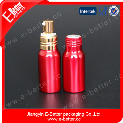 30ml red aluminum bottle with aluminum lotion spray