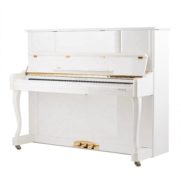 HUANGMA HD-L123G Acoustic Upright Piano - White Polish - Factory Price
