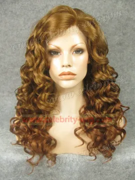 Medium Length Curly Blonde Synthetic Lace Front Wig