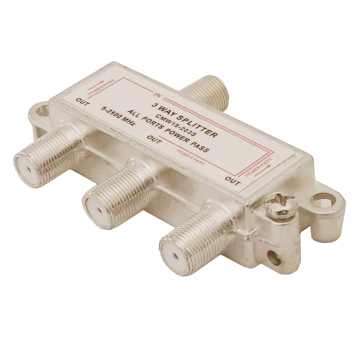OEM 2.5 GHz 1 Input 3 Output SATV Splitter - 3 Way Satellite Cable TV Splitter