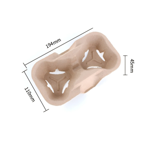 Bandeja de café de pulpa desechable para bebidas para llevar