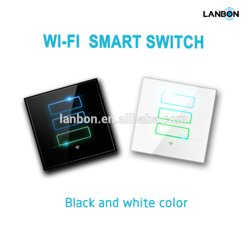 Lanbon WIFI smart touch switch control by Android/IOS APP and RF2.4G remote controller