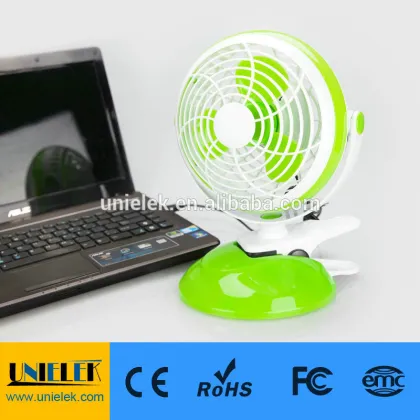 UNI-807 Usb fan flexible mini clip fan for power bank 2 speeds 6 inch fan blue green brown color