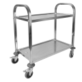 Stainless Steel Service Trolley Stainless Steel 304 Two Layer Dining Trolley Supplier