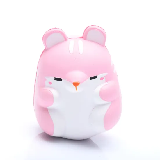 Pink Mini Hamster Squishy PU Foam Stress Ball