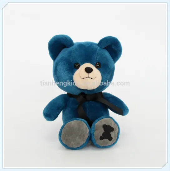 Handmade Plush Shadow Bear 25cm - Royal Blue