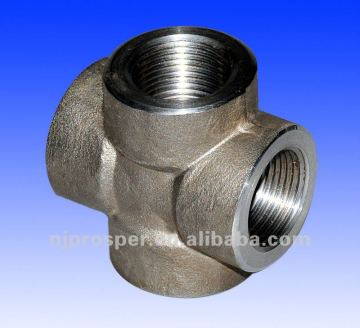 NPT threaded pipe cross A105 GAL /pipe fitting (YZF-P160)