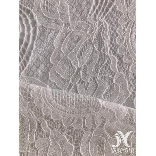 Corded Flower Poly Lace Fabric