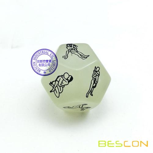 12 Sides Adult Funny Sex Position Glowing Adult Dice Set