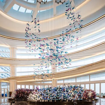 Modern big project glass Chandelier pendant light