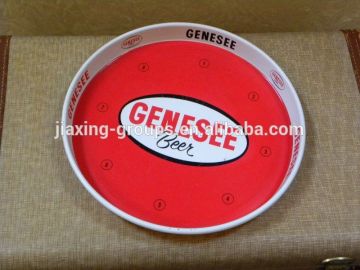 Popular round serving trays for beer food fruits etc.various shape and design color,OEM orders are welcome