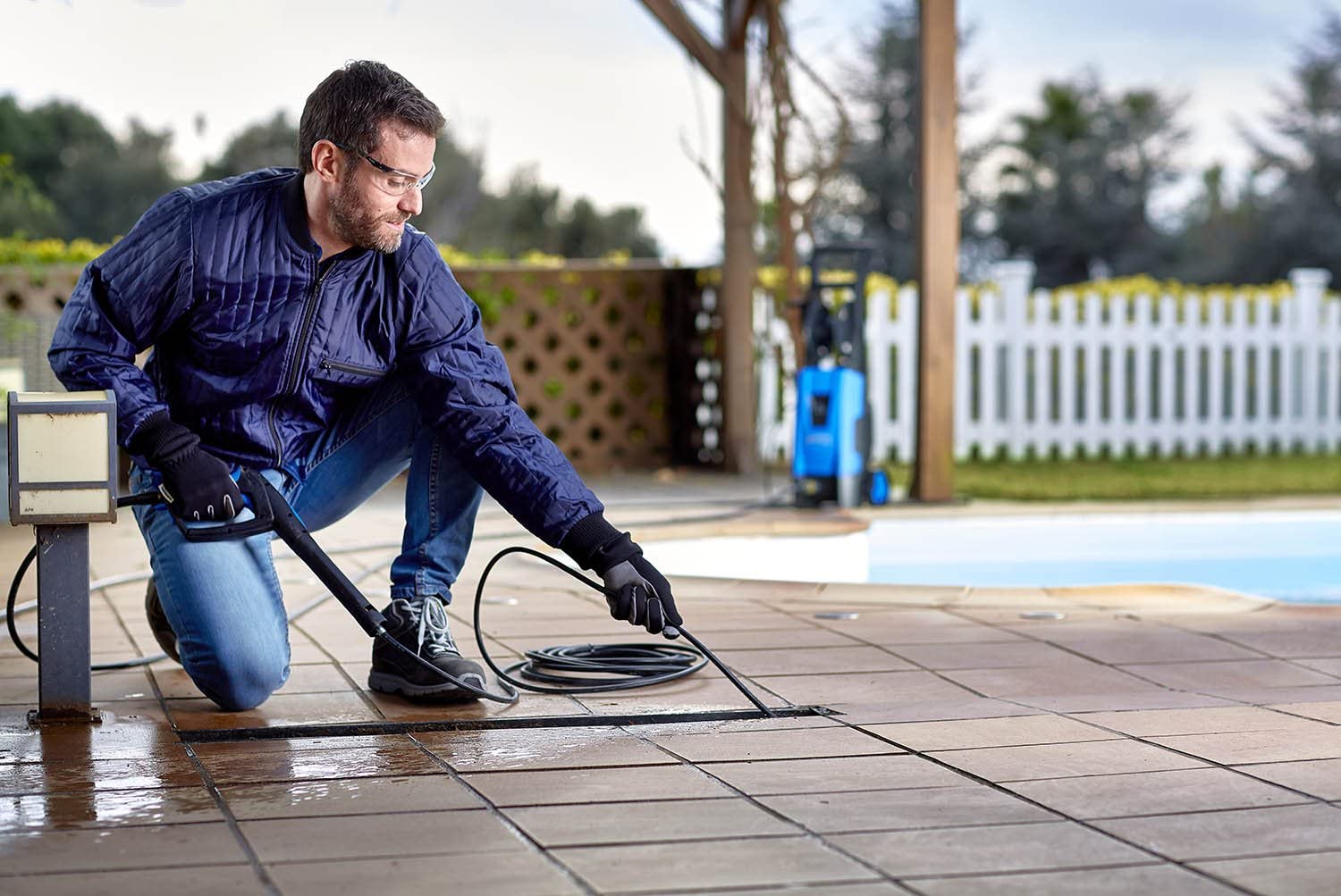 5-50 metri 2320psi 160Bar Rondella ad alta pressione Drenaggio fognario per la pulizia del tubo del tubo dell'acqua