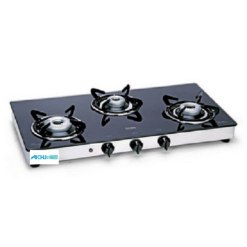 Table Toughened Glass Gas Cooktop 3 Burners