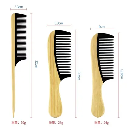 Hot Selling 100% Natural Black Buffalo Ox Horn Handmade Hair Comb | No Static | Wooden & Bamboo Wide Tooth Combs